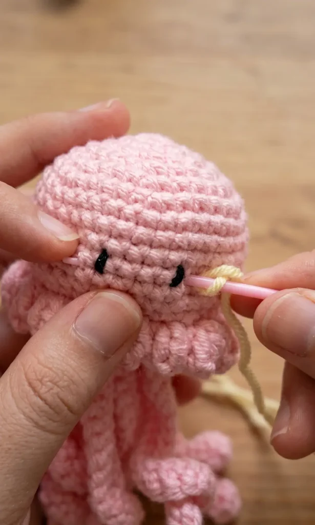 Crochet No-Sew Jellyfish and Octopus Keychain Plushie