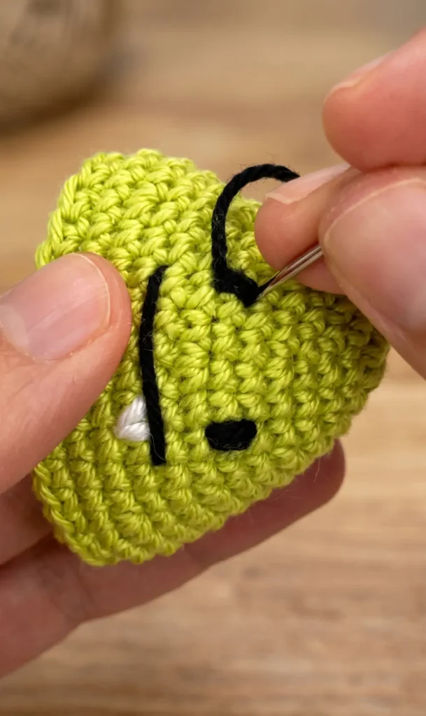 Mini monster Amigurumi crochet keychain pattern
