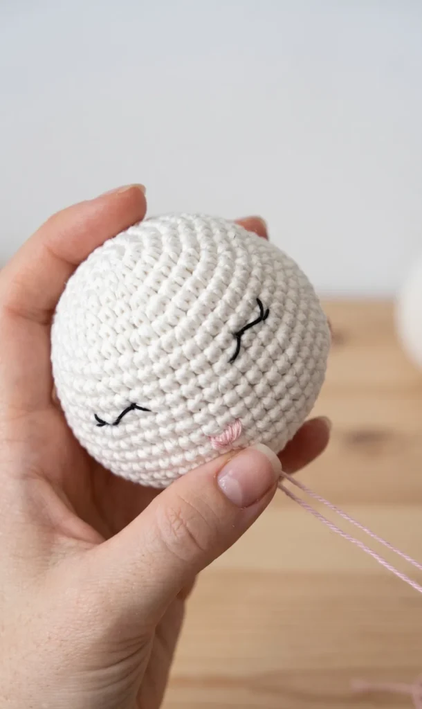 Bunny amigurumi rattle easy to make with few materials