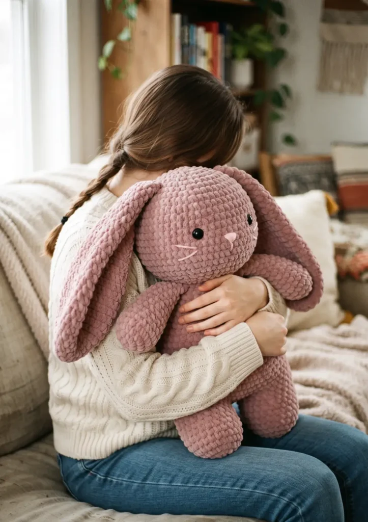 2. Oversized Crochet Bunny Plushie