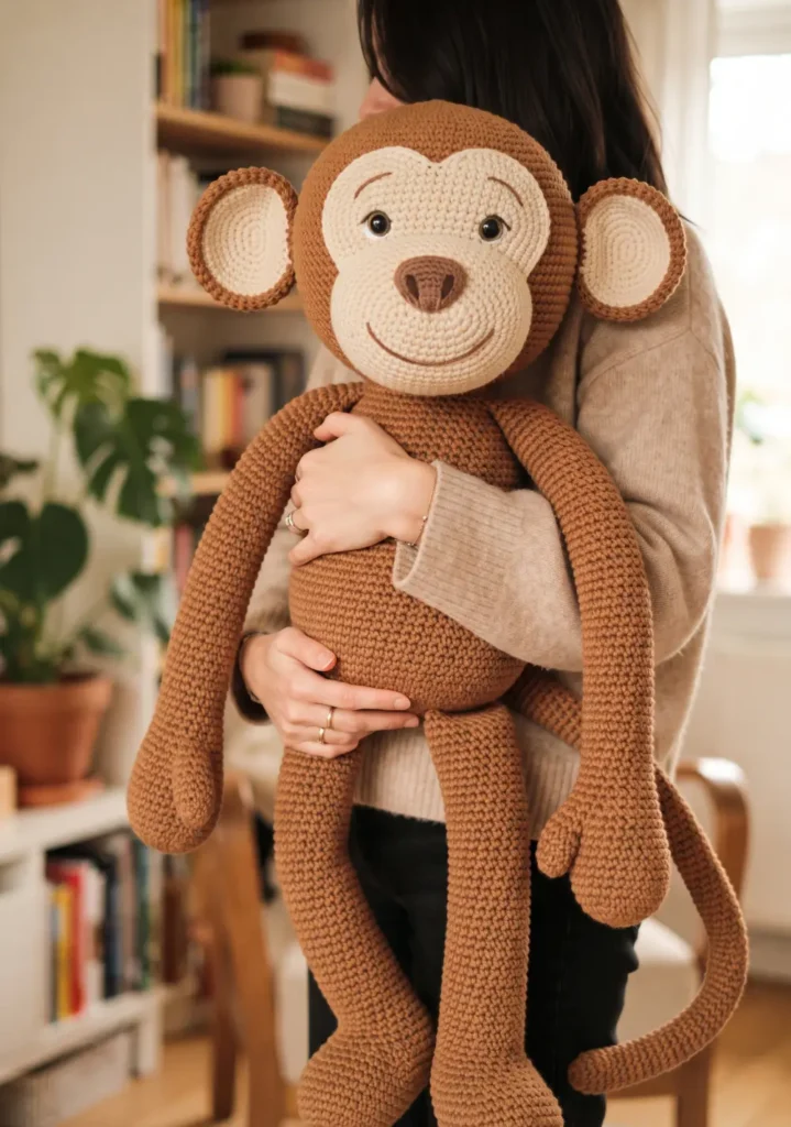 20. Giant Crochet Monkey Pattern