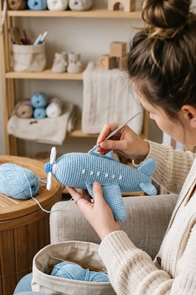 21. Crochet Baby Airplane Toy Pattern