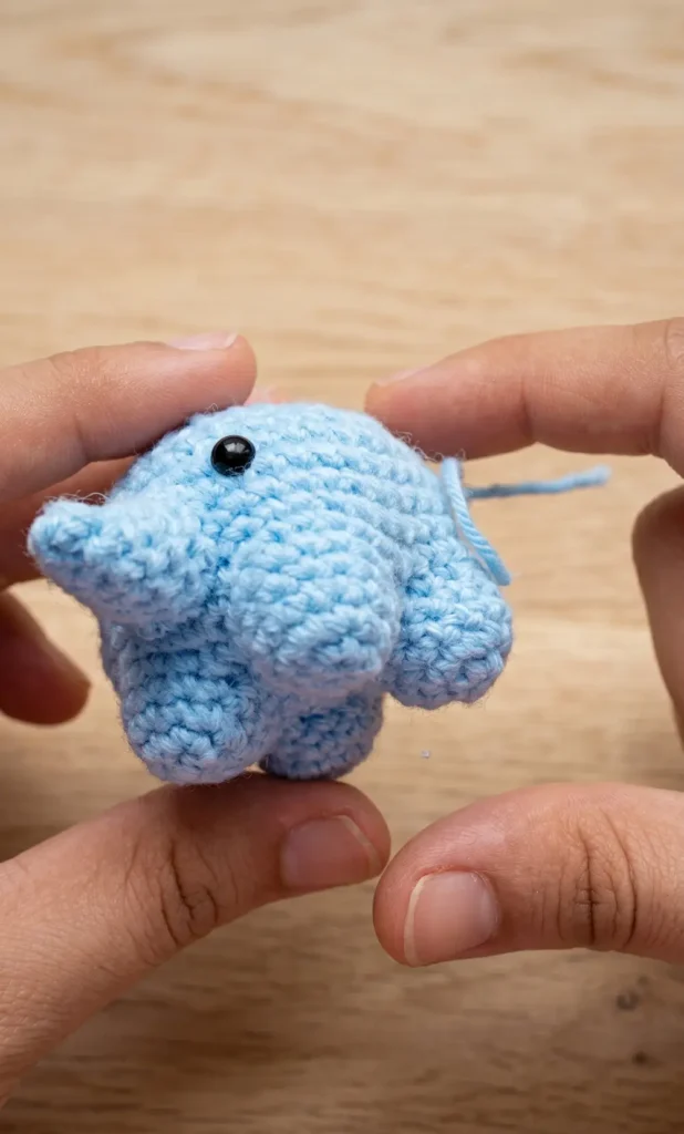 Baby Elephant crochet Amigurumi keychain