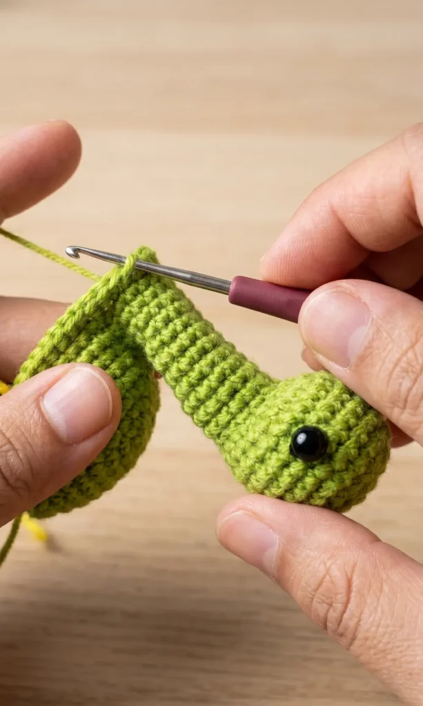 Crochet Dinosaur Keychain pattern