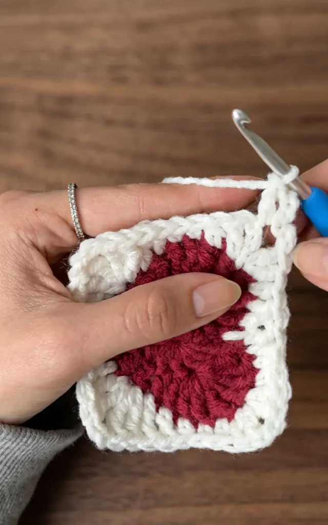 Crochet Heart Drawstring Pouch Bag