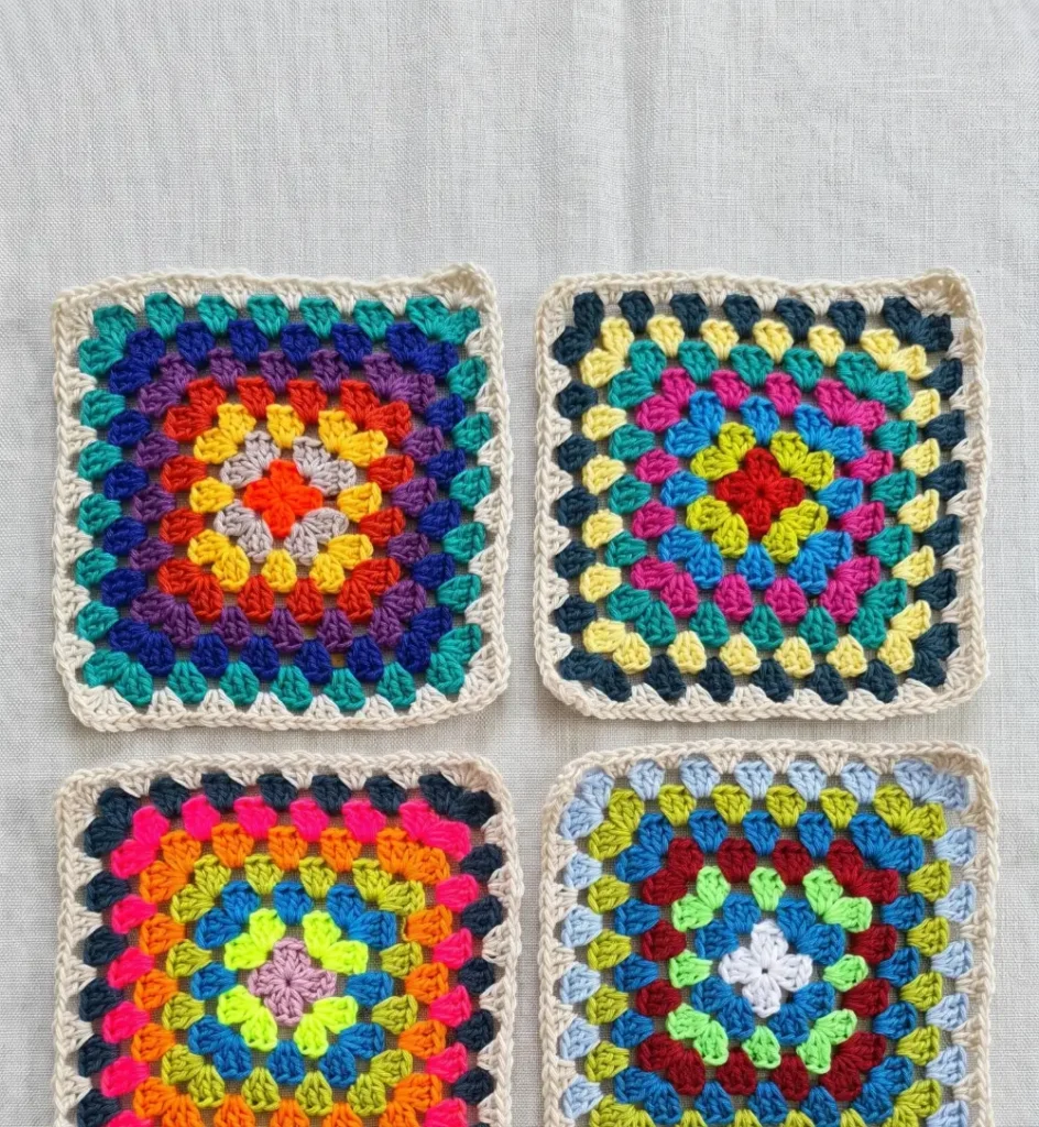 Crochet granny square bag