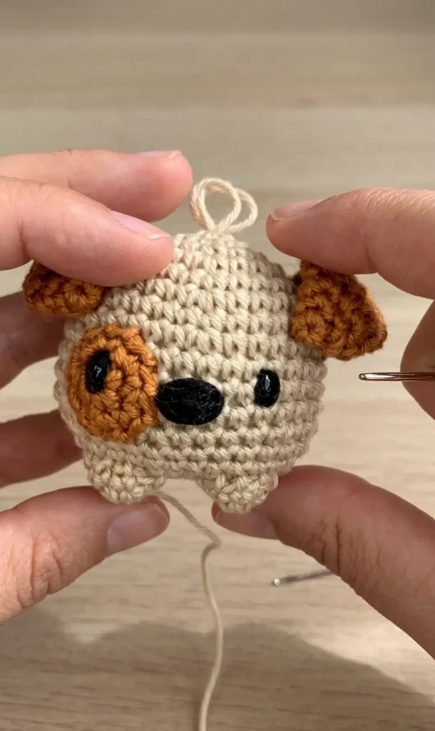 Dog crochet Amigurumi keychain
