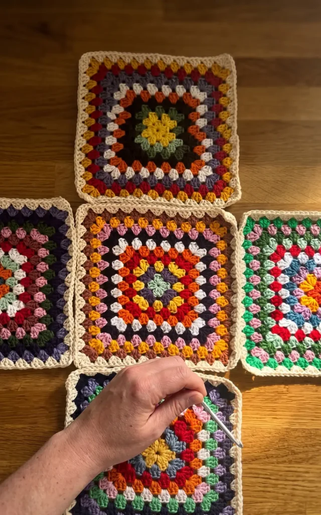 Granny Square Beach Bag