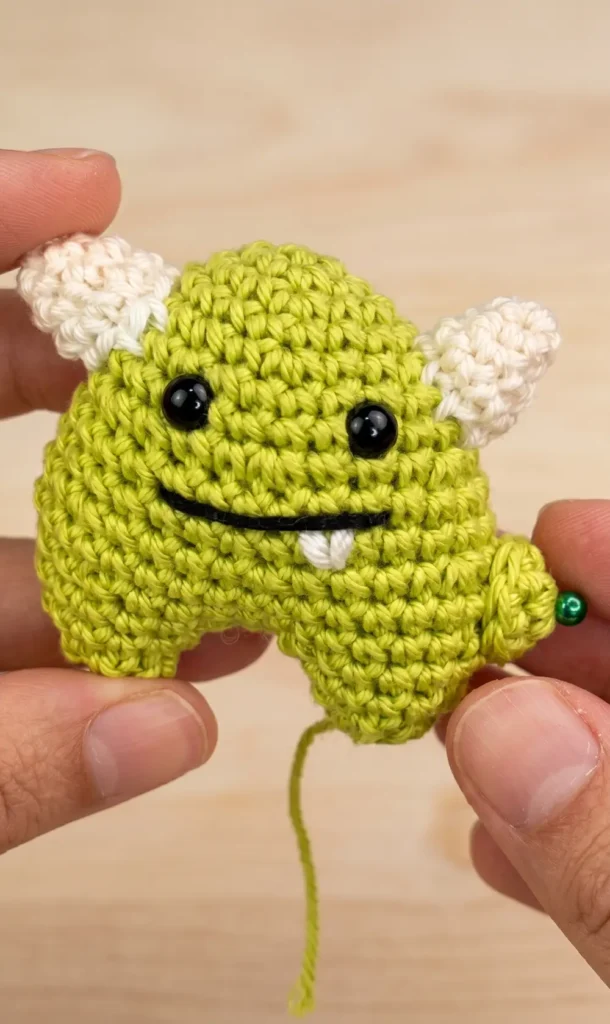 Mini monster Amigurumi crochet keychain pattern