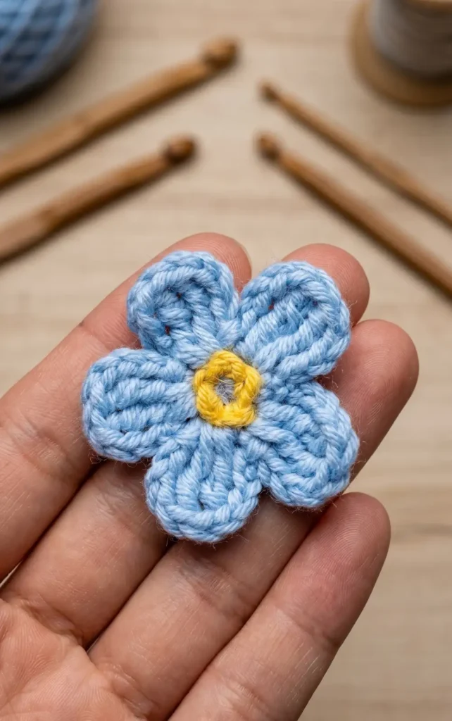 Crochet Forget Me Not Flower