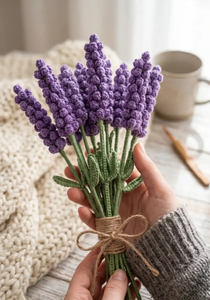 4. Crochet Lavender Bouquet