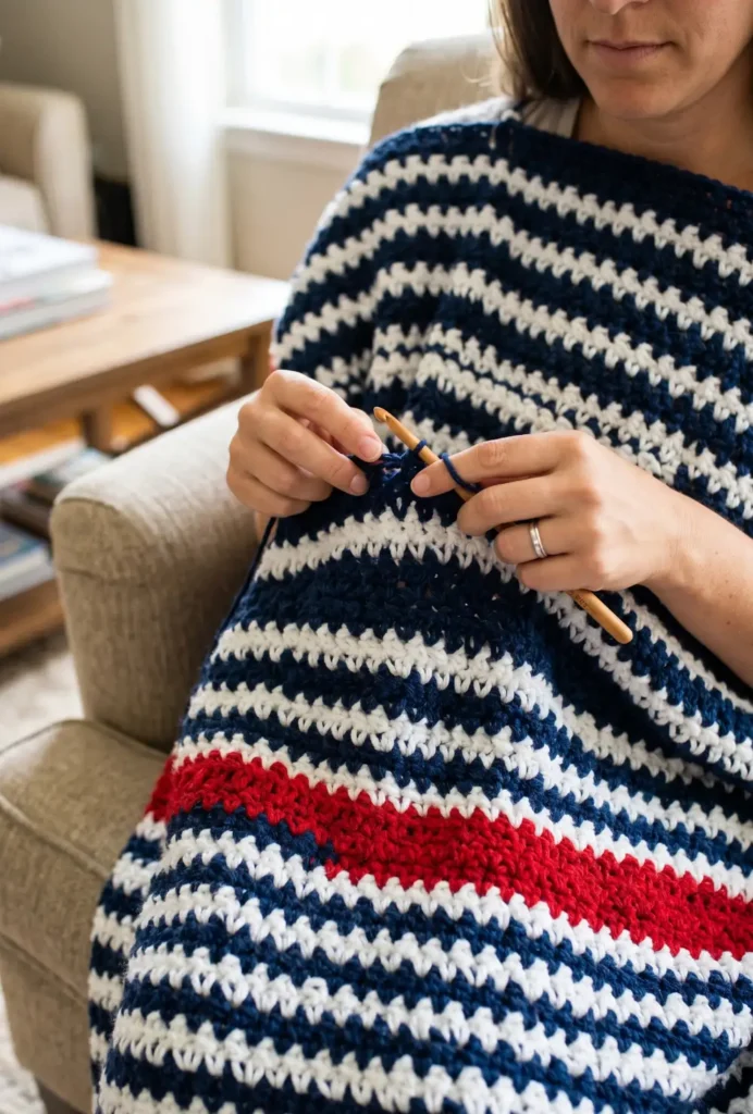 4th of July Star Stitch Blanket Design
