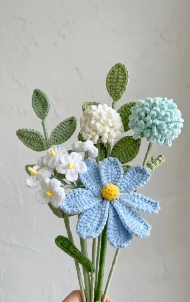 Crochet PingPang Flower Pattern