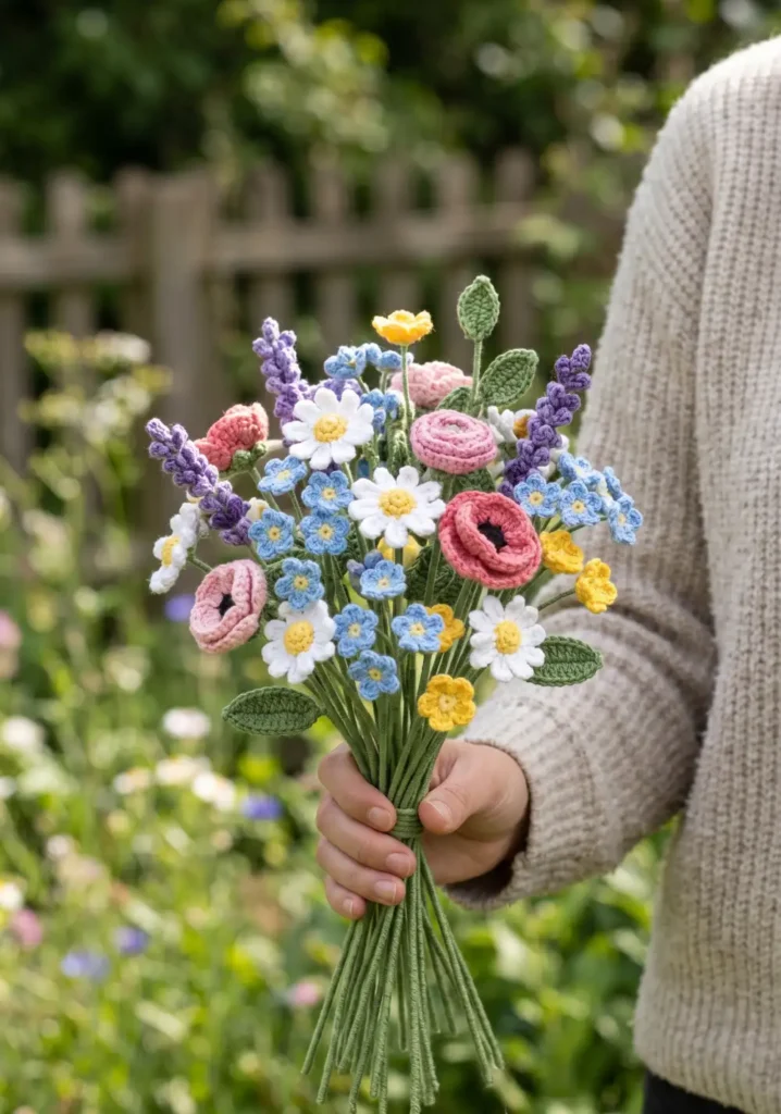 6. Crochet Wildflower Bouquet