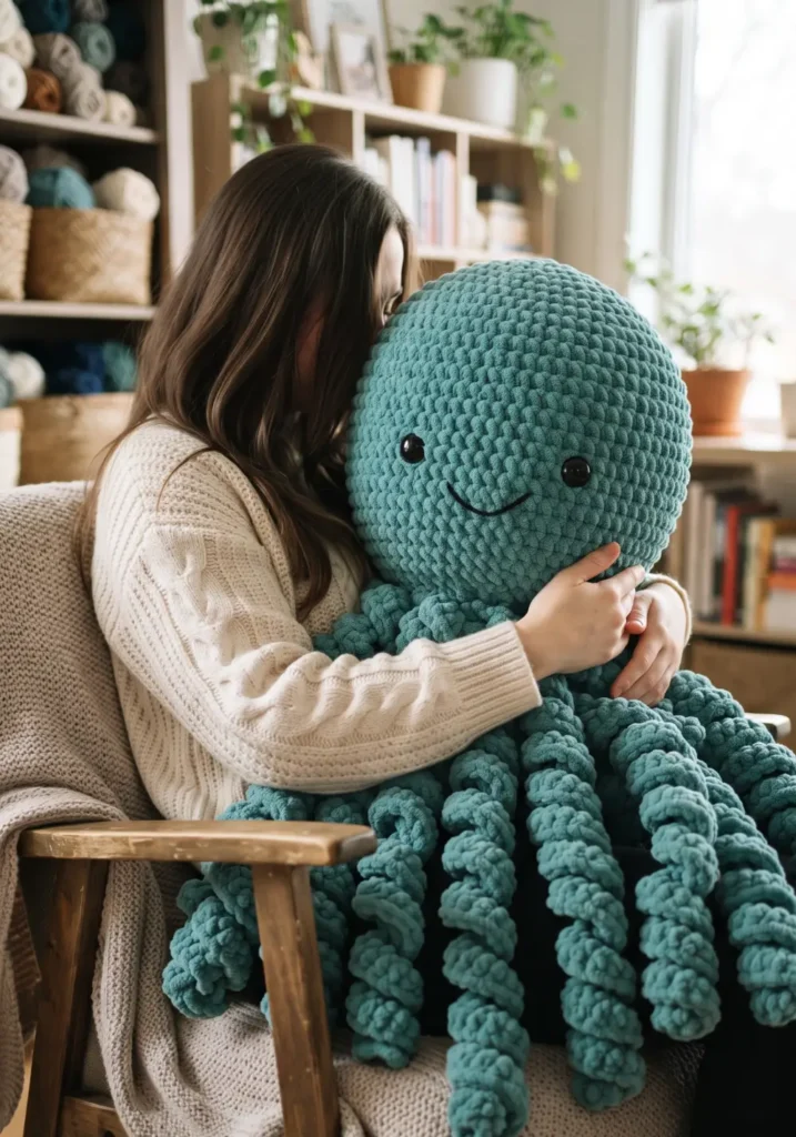 6. Giant Crochet Octopus Friend