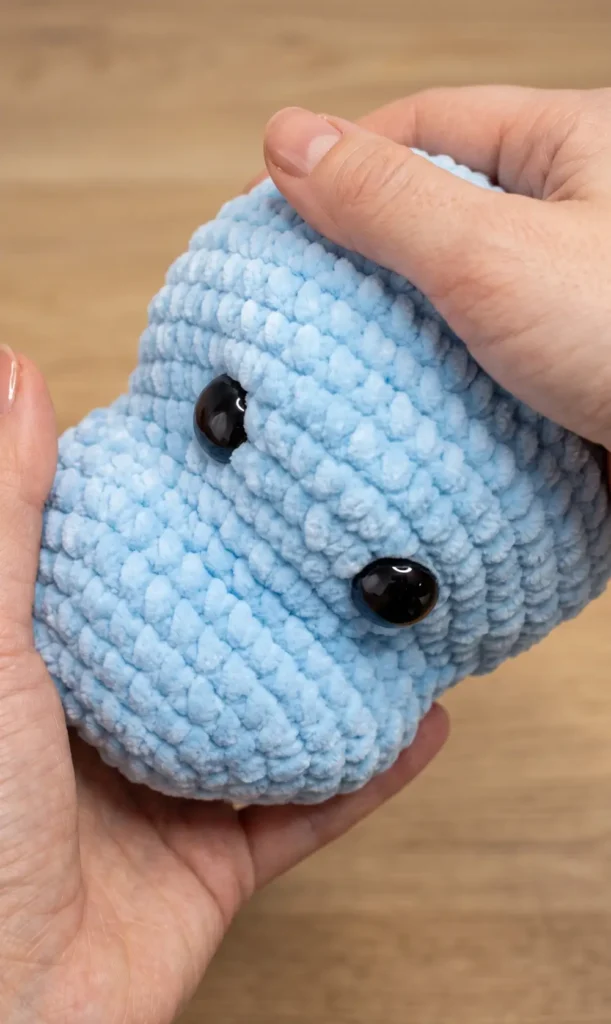 Crochet HIPPO lovey snuggler