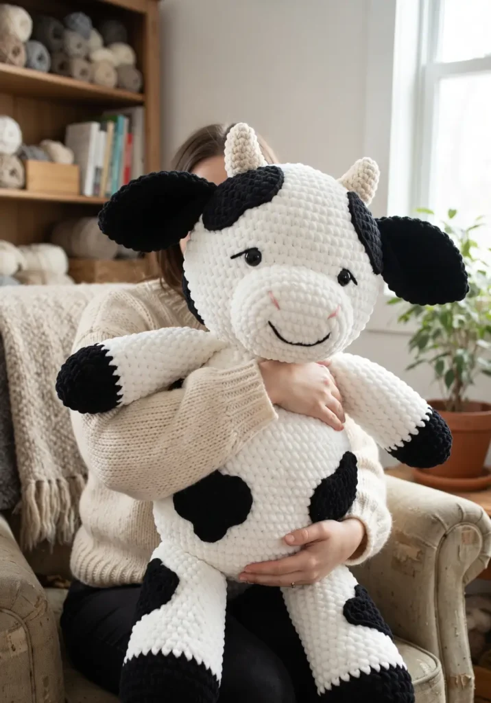 8. Oversized Crochet Cow Pattern