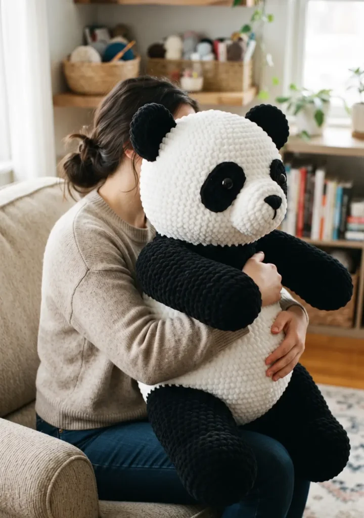 9. Giant Crochet Panda Bear