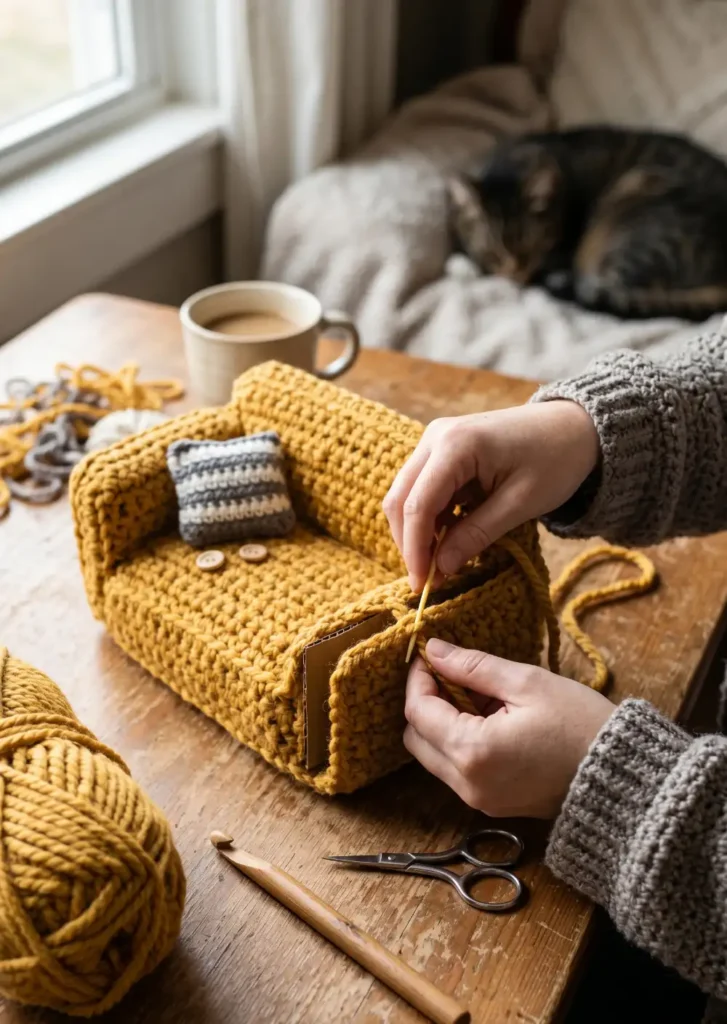 Adorable Cat Couch Crochet Pattern