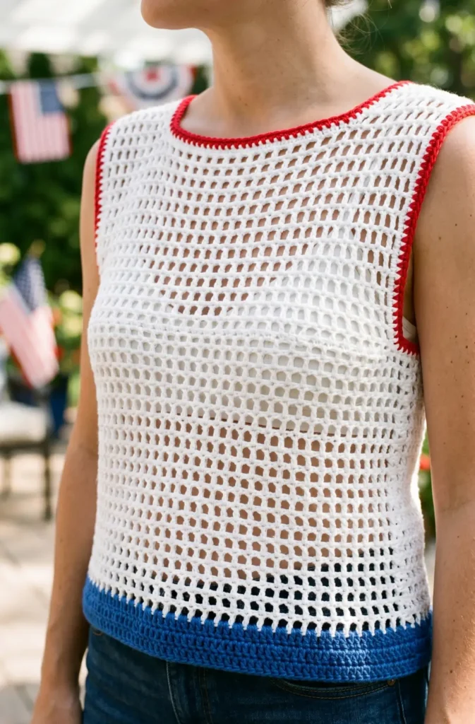 Beginner-Friendly Mesh Crochet Top