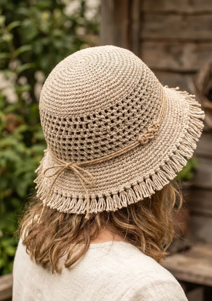 Boho-Inspired Crochet Bucket Hat