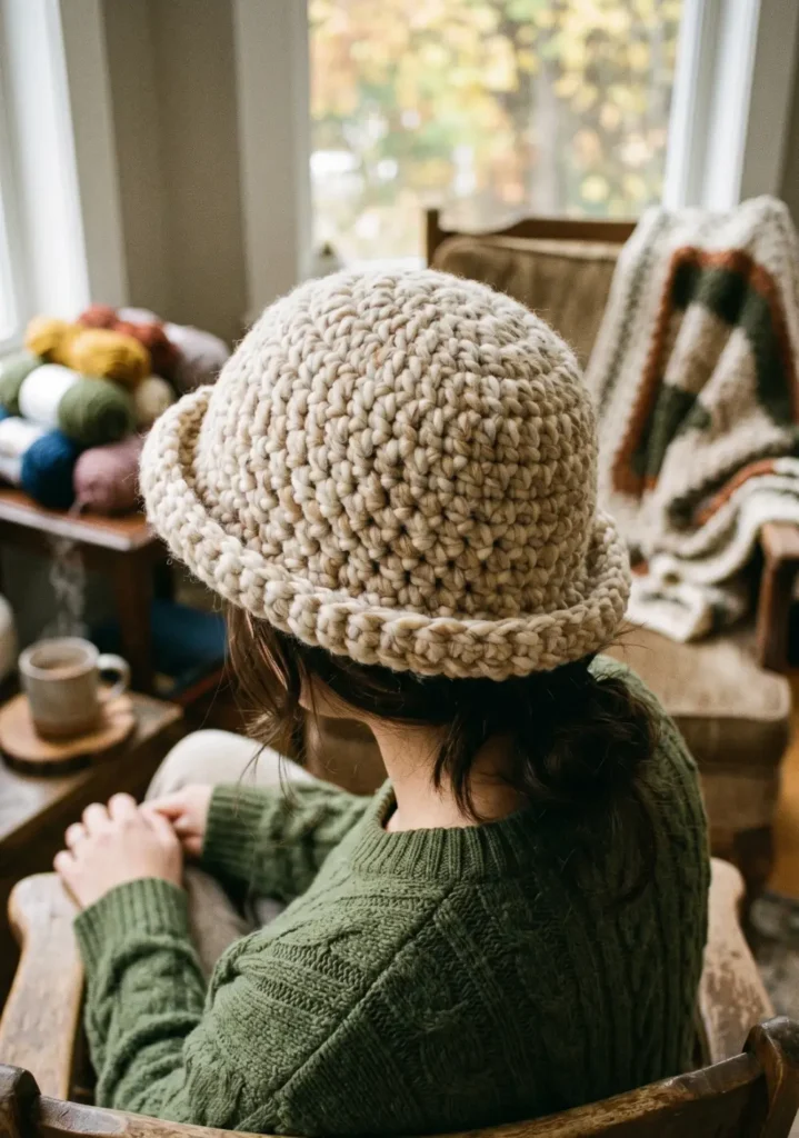 Chunky Yarn Bucket Hat Pattern