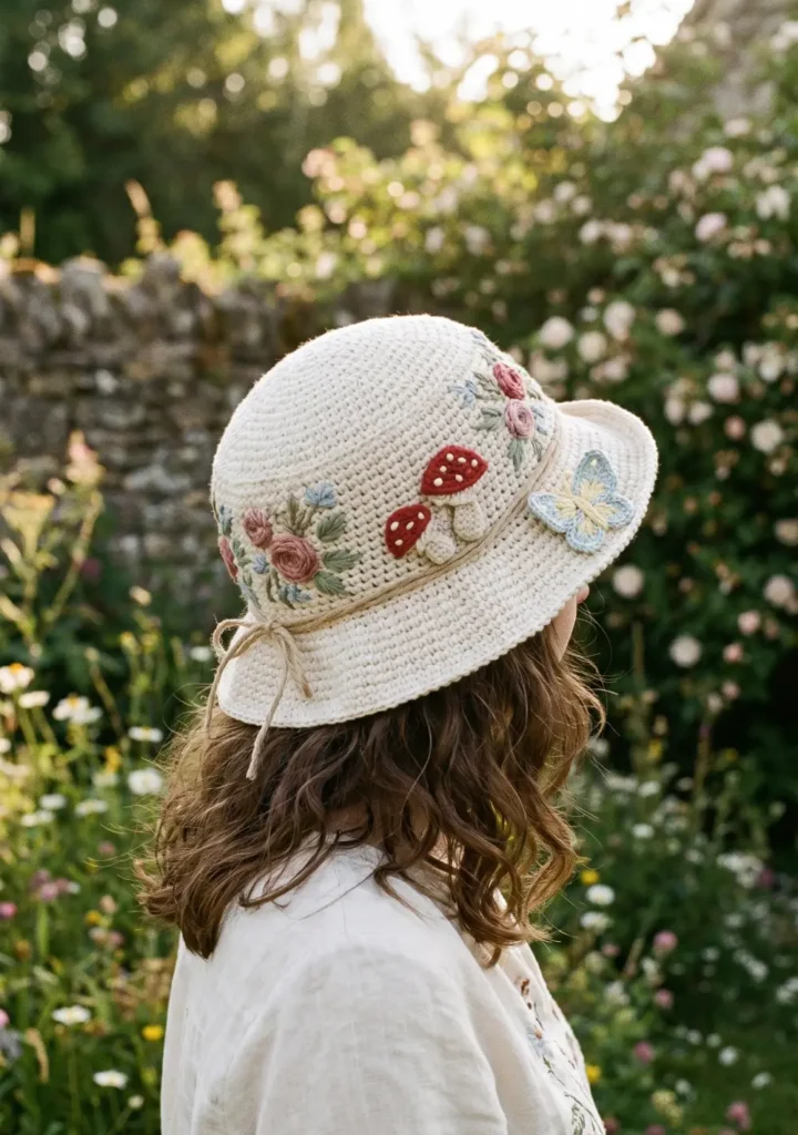 Cottagecore Crochet Bucket Hat Style