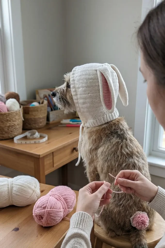Crochet Bunny Costume for Pets