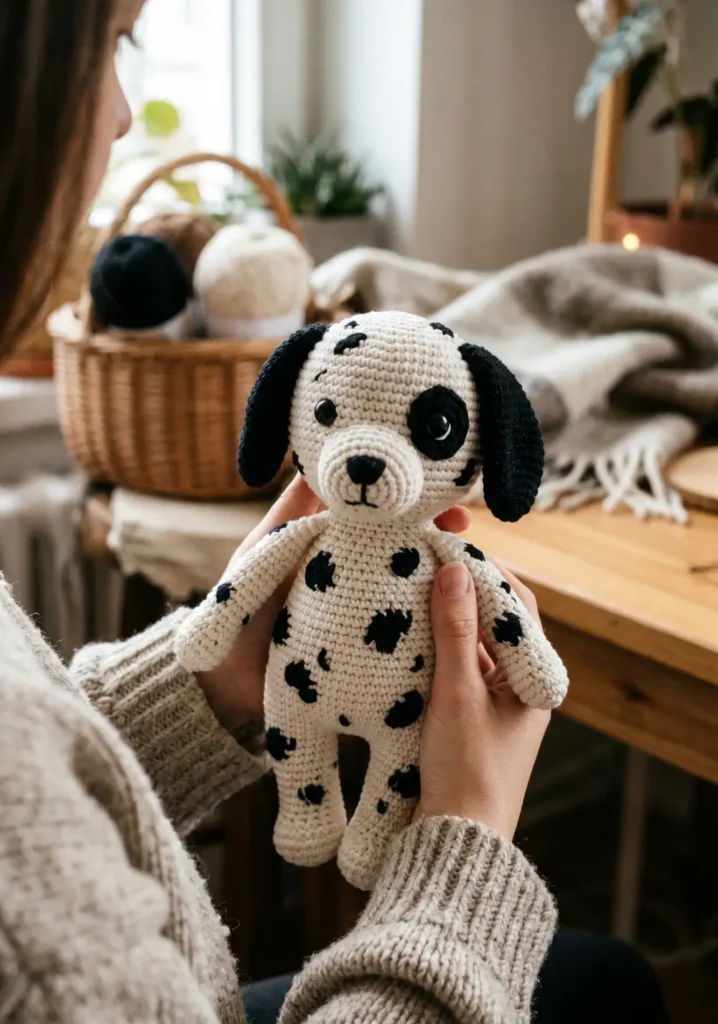 Crochet Dalmatian Puppy Amigurumi