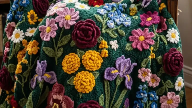 Crochet Flower Bouquet Blanket Ideas