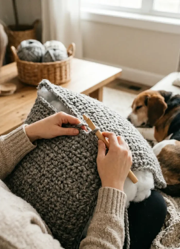 Crochet Pet Pillow Bed Pattern