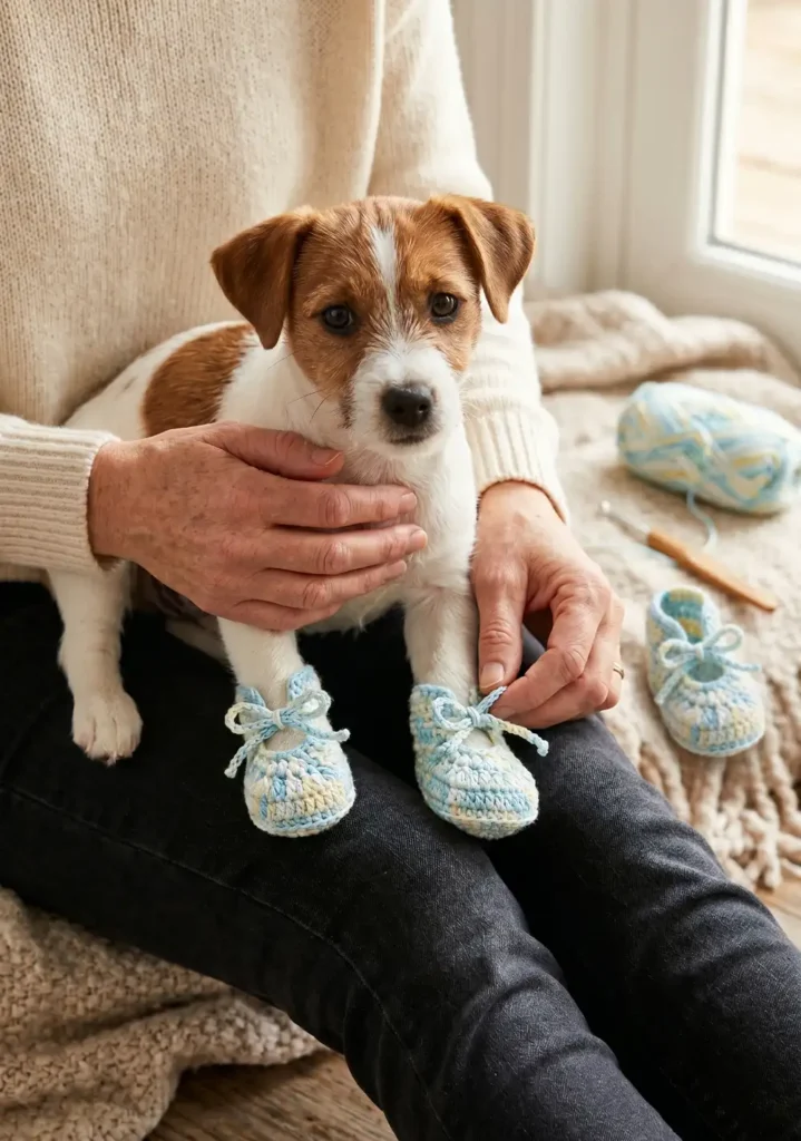 Crochet Puppy Booties for Small Dogs