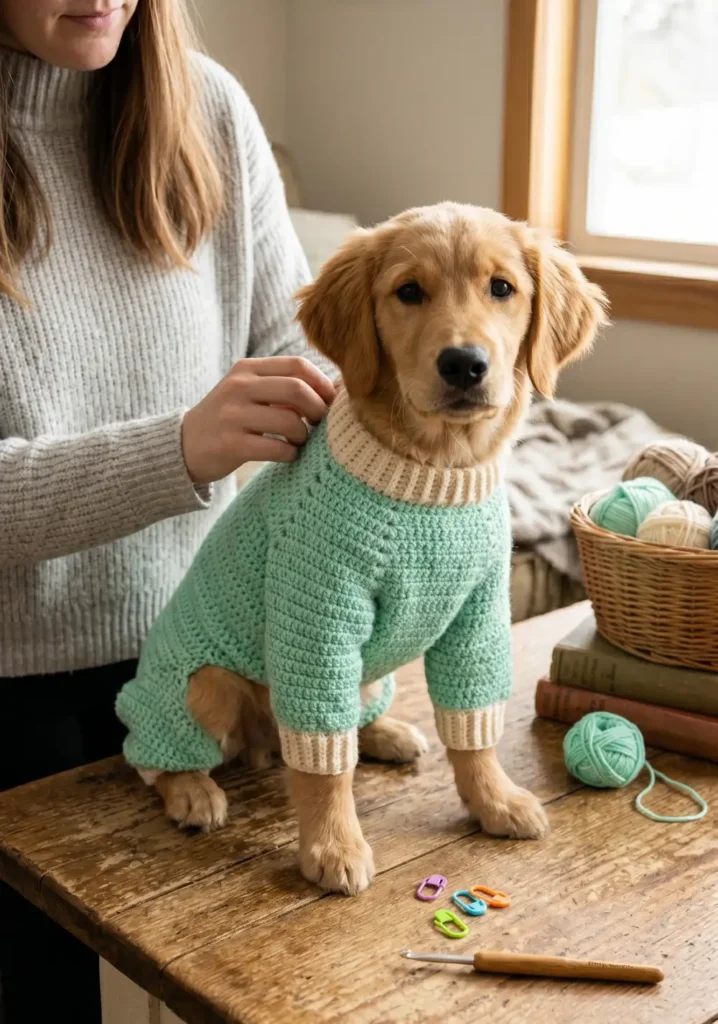 Crochet Puppy Pajama Outfit Pattern