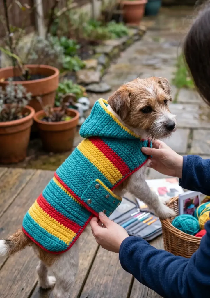 Crochet Raincoat for Small Dogs