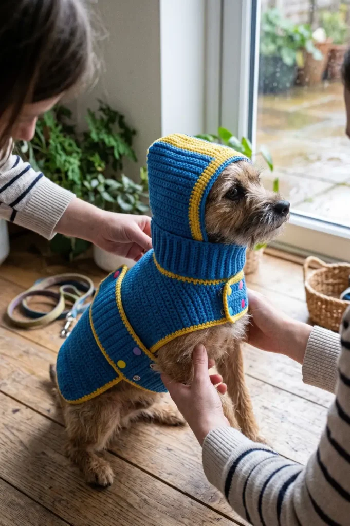 Crochet Raincoat for Tiny Dogs