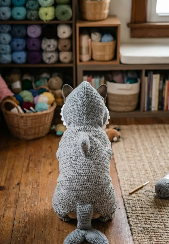 Crochet Shark Costume for Pets