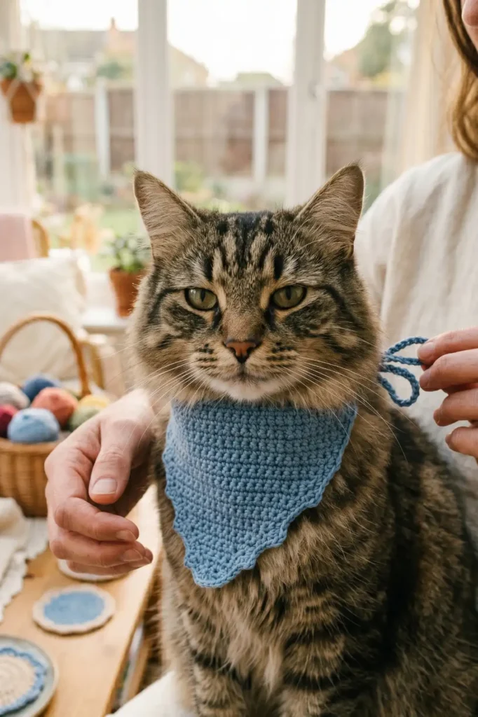 Cute Crochet Cat Bandana Pattern