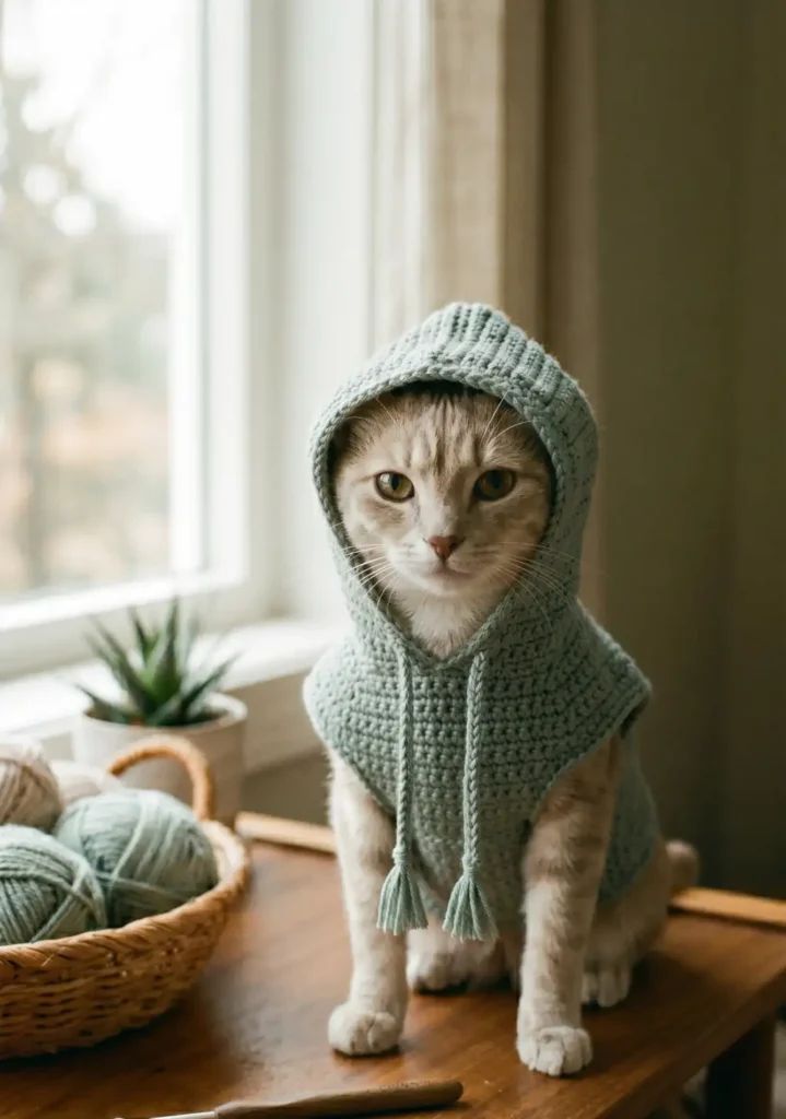 Easy Cat Hoodie Crochet Design