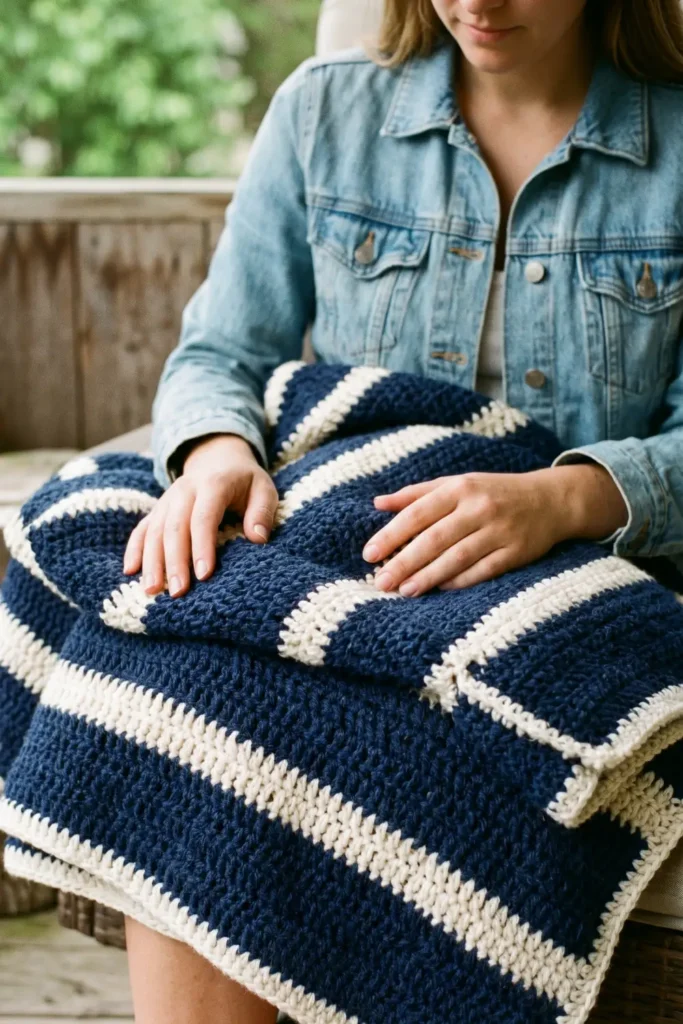 Modern Minimalist 4th of July Throw