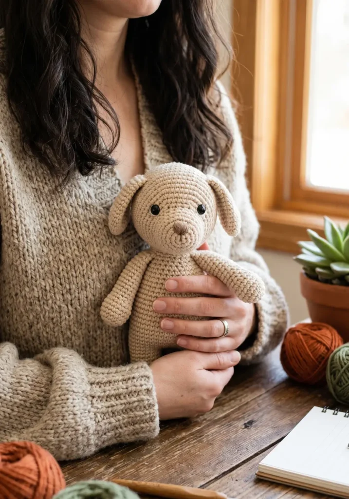 No-Sew Puppy Amigurumi Idea
