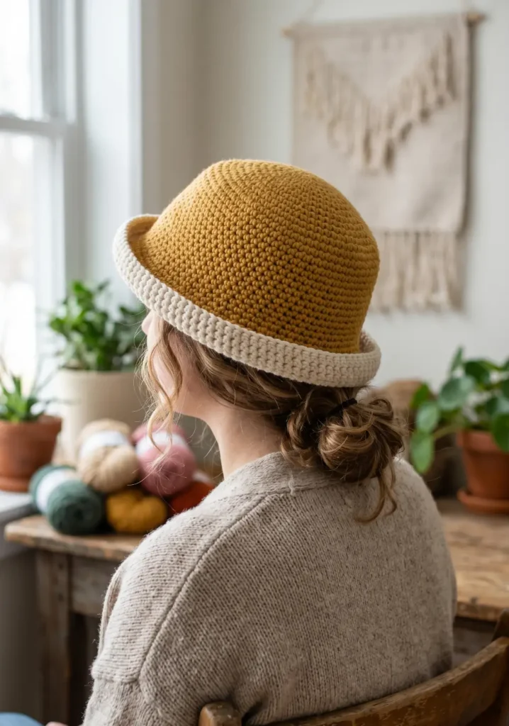Reversible Crochet Bucket Hat Idea