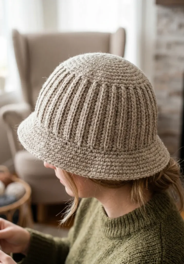 Ribbed Crochet Bucket Hat Pattern