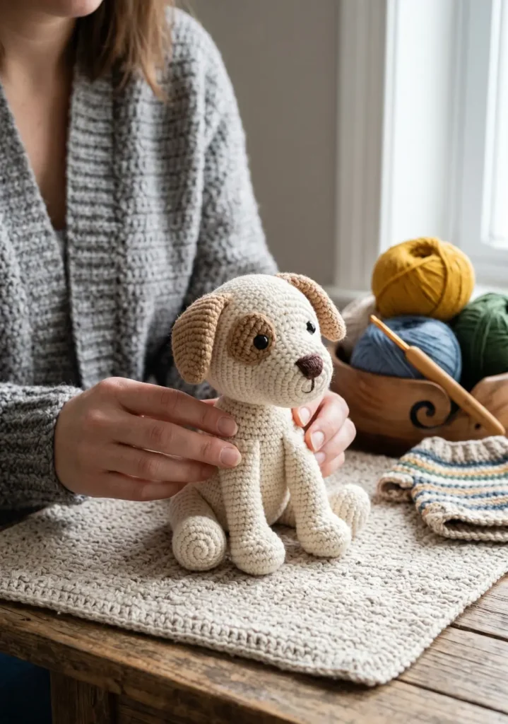 Small Sitting Puppy Crochet Pattern