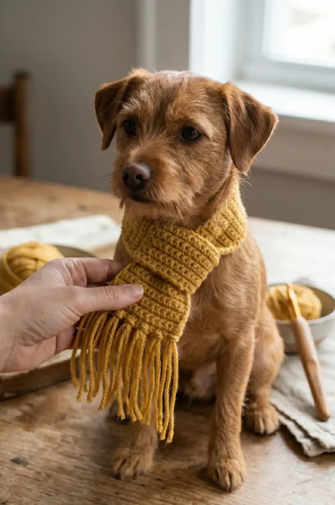 Soft Crochet Scarf for Pets