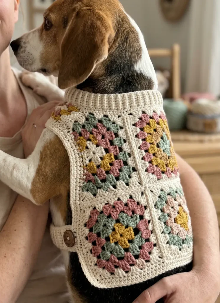 Stylish Granny Square Pet Vest