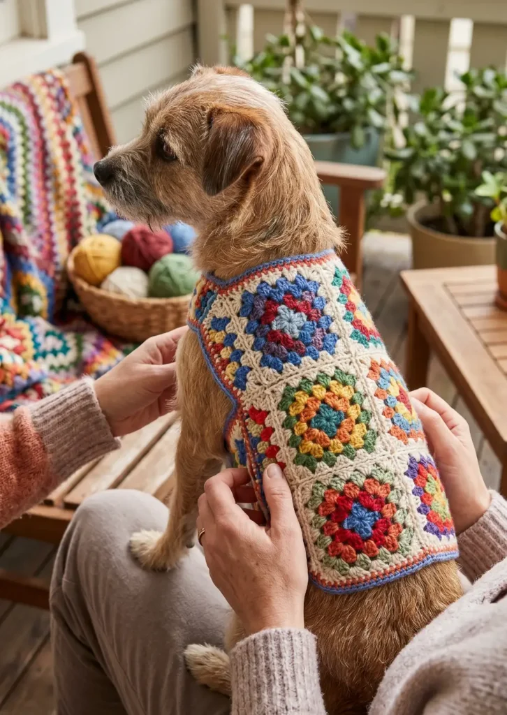 Stylish Granny Square Pet Vest