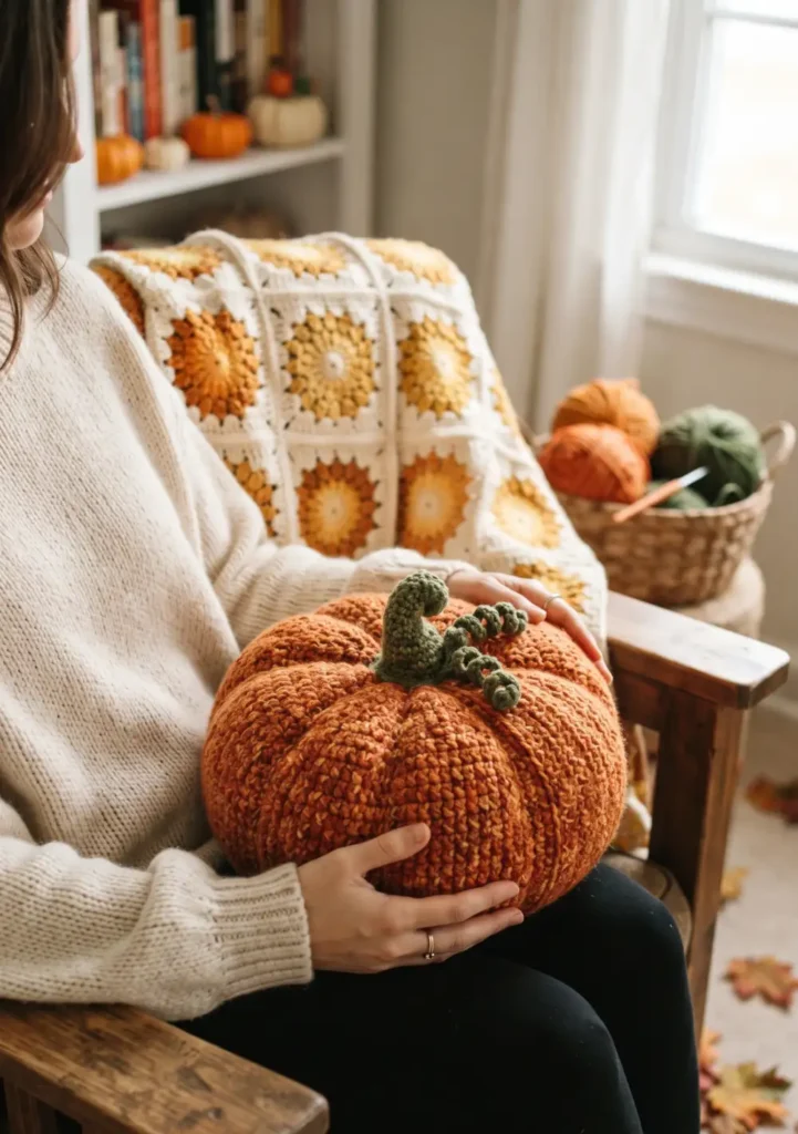 Crochet Pumpkin Pillow Pattern