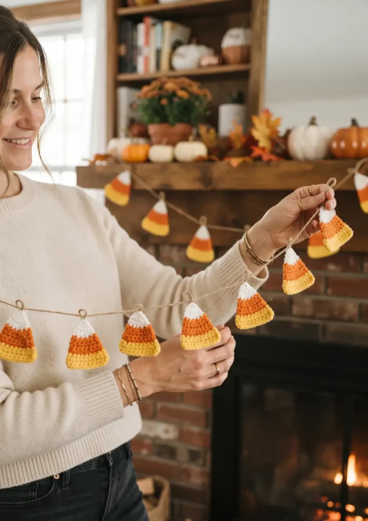 Crochet Candy Corn Bunting
