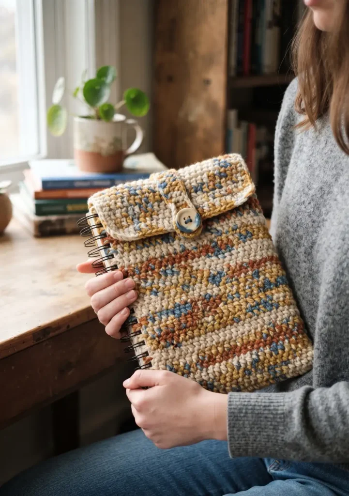 10. Crochet Spiral Notebook Sleeve