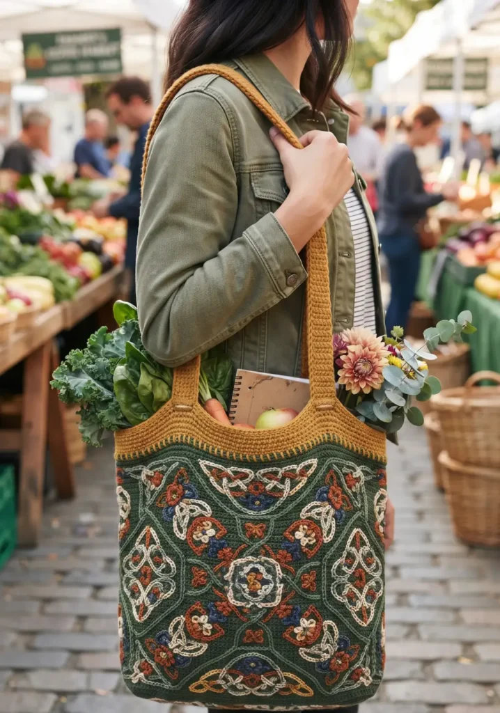 Granny Square Market Bag